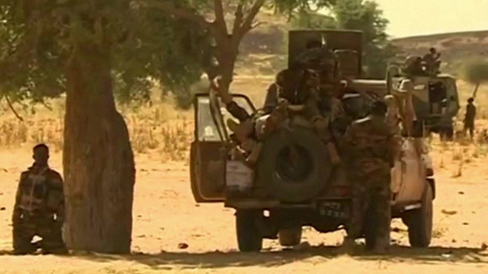 Troops in Niger following jihadist attacks that killed 100 people, 3 January 2021
